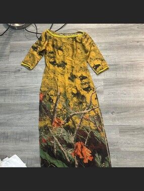 Fashionable / Traditional Vietnamese Áo Dài Dress  - Yellow - Sz SMALL (Approx.)